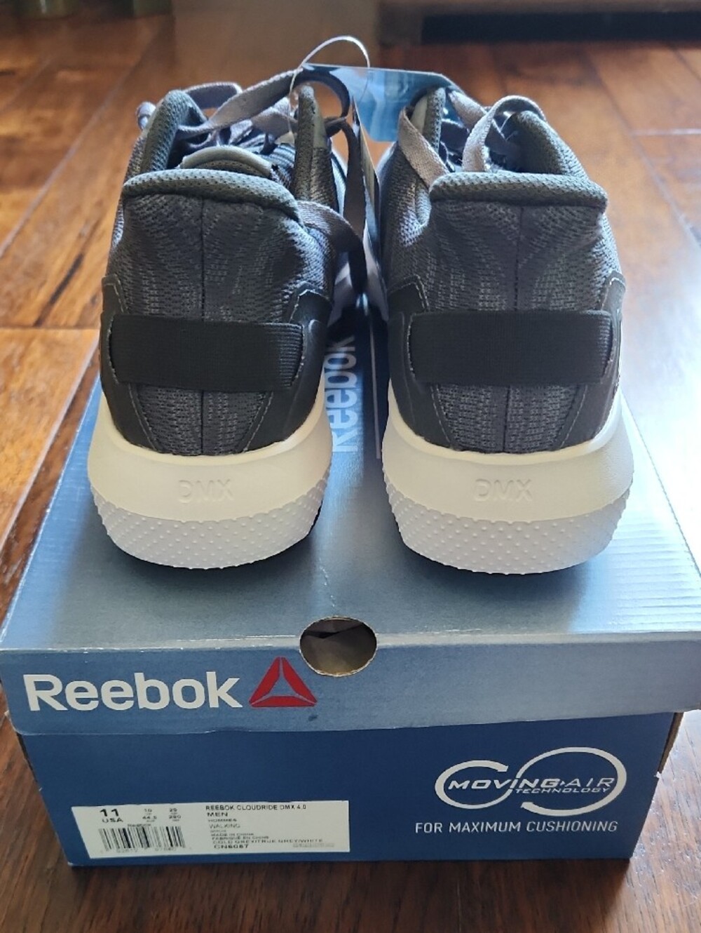 Reebok Cloudride DMX Dark Gray Knit Casual Sneakers - Picture 3 of 4